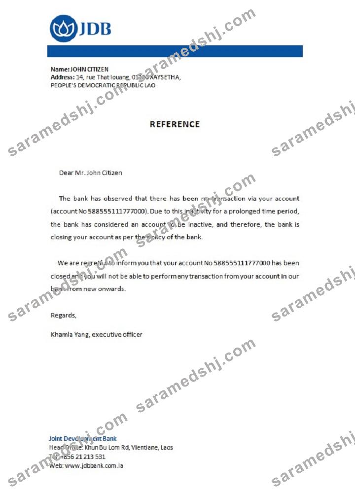 Laos_Joint Development Bank_closure reference
